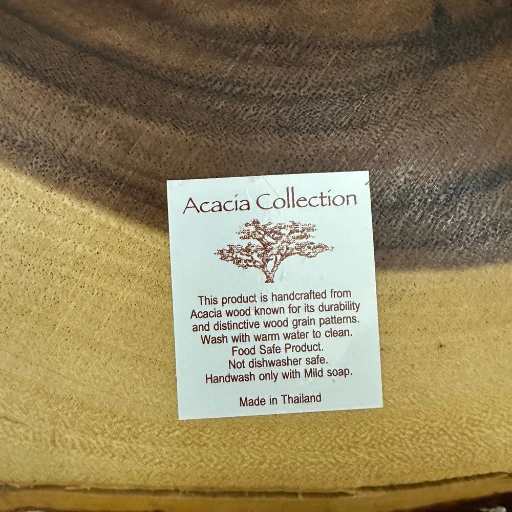 Acacia Collection Live‎ Edge Wood Chip and Dip Server Rustic Bark 16.5 Inch Tray